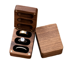 Load image into Gallery viewer, Rectangular Shaped Wooden Ring Box