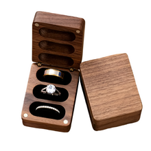 Load image into Gallery viewer, Rectangular Shaped Wooden Ring Box
